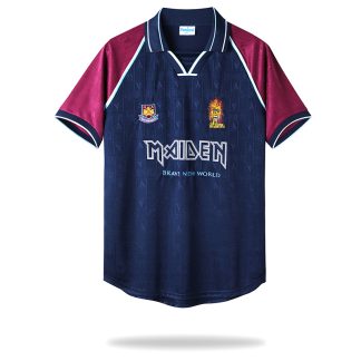 1999 -2001 West Ham x Iron Maiden Heimtrikot Kurzarm Fußball Trikot Outlet-1