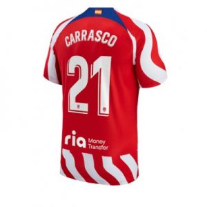 Atletico Madrid Heimtrikot 22-23 Kurzarm Fußballtrikots für Herren Yannick Carrasco 21