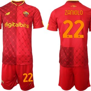 Fußball Trikots Kaufen Herren AS Roma 22-23 Heimtrikot bestellen mit Aufdruck ZANIOLO 22