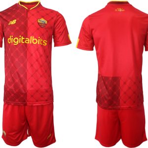 Neue Fußballtrikots AS Roma 22-23 Heimtrikot Trikotsatz Kit Personalisierbar