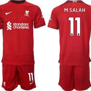 Neuen Fußballtrikots Liverpool 22-23 Heimtrikot Trikotsatz bestellen mit Aufdruck M.SALAH 11