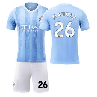 Kinder Manchester City 2023-24 Heimtrikot bestellen mit Aufdruck MAHREZ 26