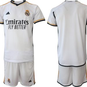 Bestellen Herren Real Madrid Heimtrikot 2023-24 Kurzarm + Kurze Hosen