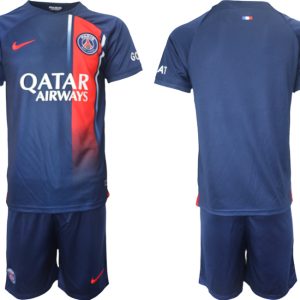 Fußball Trikot Outlet Paris Saint-Germain PSG 2023-24 Heimtrikot Kurzarm + Kurze Hosen