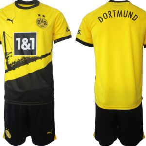 Herren Borussia Dortmund BVB Heimtrikot 2023-24 Fußballtrikots Set