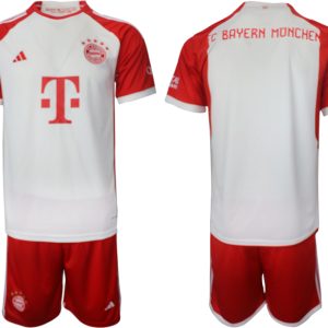 Herren Heimtrikot Bayern München 2023-24 Kurzarm + Kurze Hosen