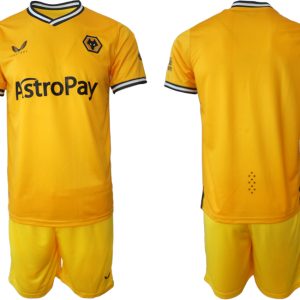 Herren Wolverhampton Wanderers 2023-2024 Heimtrikots Günstige Fußball Trikotsatz