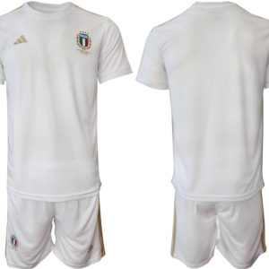 Italien 2023 Trikot 125th Anniversary Trikots weiß Kurzarm + Kurze Hosen