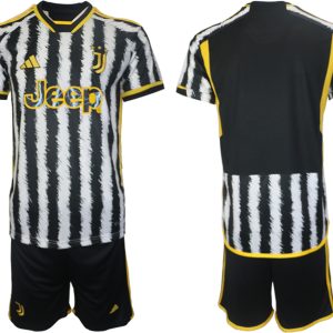 Kaufe Neuen Juventus 2023-24 Heimtrikot Kurzarm + Kurze Hosen