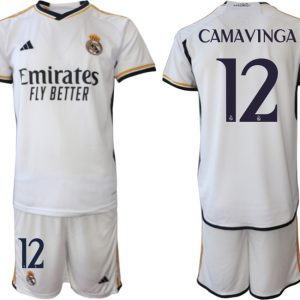 Günstige Fußball Trikotsatz Real Madrid 2023-24 Heimtrikot für Herren CAMAVINGA 12