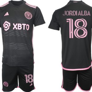 Herren Inter Miami CF Auswärtstrikot 2023-24 Fußballtrikots Set JORDIALBA 18