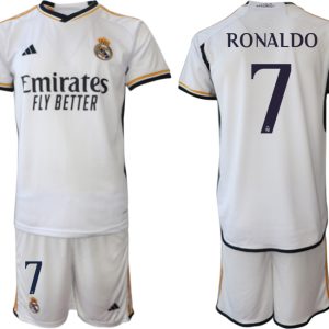 Herren Real Madrid 2023-24 Heimtrikot Bestseller Fußballtrikot Trikotsatz RONALDO 7