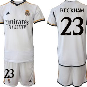 Herren Real Madrid 2023-24 Heimtrikot T-Shirt bestellen mit Aufdruck BECKHAM 23