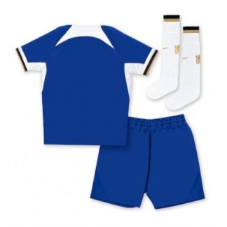 Kinder Chelsea Heimtrikotsatz 2023-24 blau weiß Fußballtrikot Selbst Gestalten-1