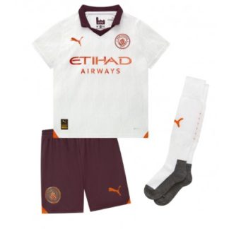 Kinder Manchester City Auswärtstrikot 2023-2024 T-Shirt