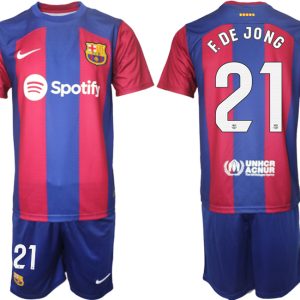 Shop Fußballtrikots Herren FC Barcelona 2023-2024 mit Aufdruck F.DE JONG 21