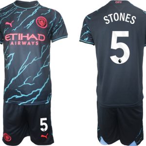 Fußballtrikot Herren Sale Manchester City Drittes Trikot 2023/24 John Stones 5