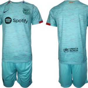 Herren FC Barcelona 23-24 Drittes Trikot blau und rot Fußballtrikots Set Outlet