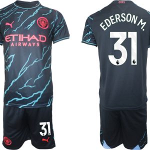 Herren Set Manchester City Drittes Trikot 2023/24 bestellen mit Aufdruck Ederson M. 31