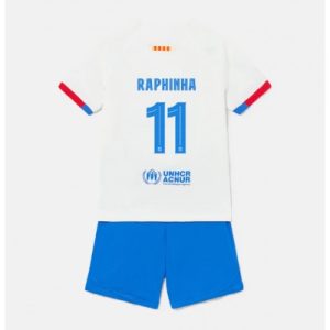 Kindertrikot FC Barcelona Auswärtstrikot 2023-24 Fußballtrikot Trikotsatz Raphinha Belloli 11