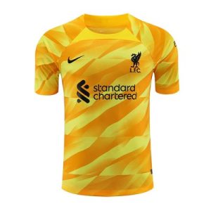 Fußballtrikot für Herren Liverpool Torwart Heimtrikot 2023-24 gelb Kurzarm