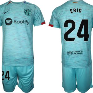 Fußballtrikots günstig FC Barcelona 2023-24 Drittes Trikot blau Trikotsatz Eric Garcia 24