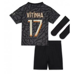 Günstige Kinder Fußball Trikotsatz Paris Saint-Germain PSG 3rd trikot 2023-24 Vitinha Ferreira 17