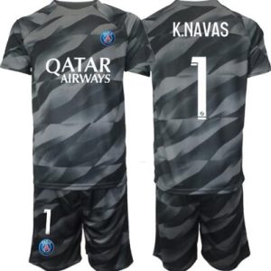 Günstige Kinder Fußball Trikotsatz Paris Saint-Germain PSG Torwart Auswärts 2023-24 K.NAVAS 1