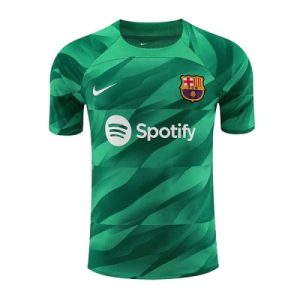 Herren FC Barcelona Torwart Heimtrikot 2023-24 grün Kurzarm im Sale