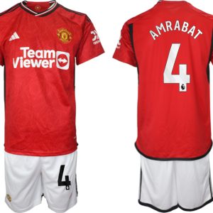 Herren Set Manchester United Heimtrikot 2023-24 bestellen mit Aufdruck AMRABAT 4