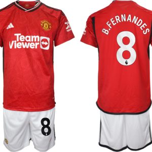 Herren Set Manchester United Heimtrikot 2023-24 bestellen mit Aufdruck B.FERNANDES 8