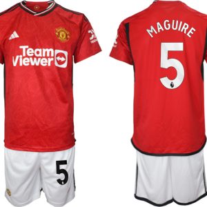 Herren Set Manchester United Heimtrikot 2023-24 bestellen mit Aufdruck MAGUIRE 5