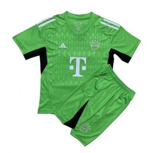 Kinder Fußball Trikot Bayern München 2023-24 Torwart Heimtrikotsatz in Grün