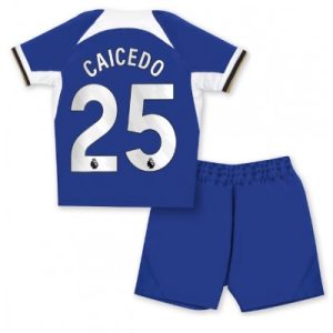 Kinder Trikotsatz Chelsea Heimtrikot 2023-2024 in blau Moises Caicedo 25