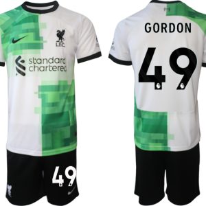 Fußballtrikot Herren Set Liverpool FC Auswärtstrikot 2023-24 Kaide Gordon 49