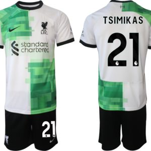 Fußballtrikot Herren Set Liverpool FC Auswärtstrikot 2023-24 Kostas Tsimikas 21