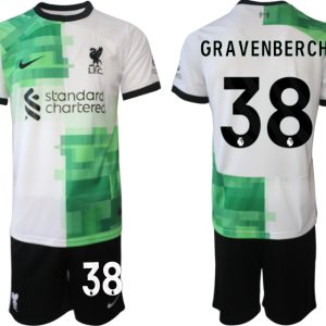 Fußballtrikot Herren Set Liverpool FC Auswärtstrikot 2023-24 Ryan Gravenberch 38