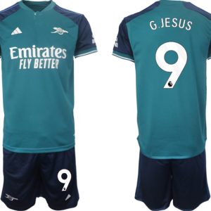 Günstige Fußballtrikots Arsenal 23-24 Drittes Trikot Dunkelgrün Gabriel Jesus 9