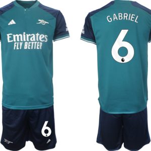 Günstige Fußballtrikots Arsenal 23-24 Drittes Trikot Dunkelgrün Gabriel Magalhaes 6