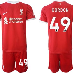 Günstige Fußballtrikots Liverpool FC Heimtrikot 2023-24 Kaide Gordon 49