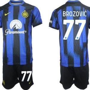 Günstige Fußballtrikots trikotsatz Inter Milan Heimtrikot 2023-24 Marcelo Brozović 77