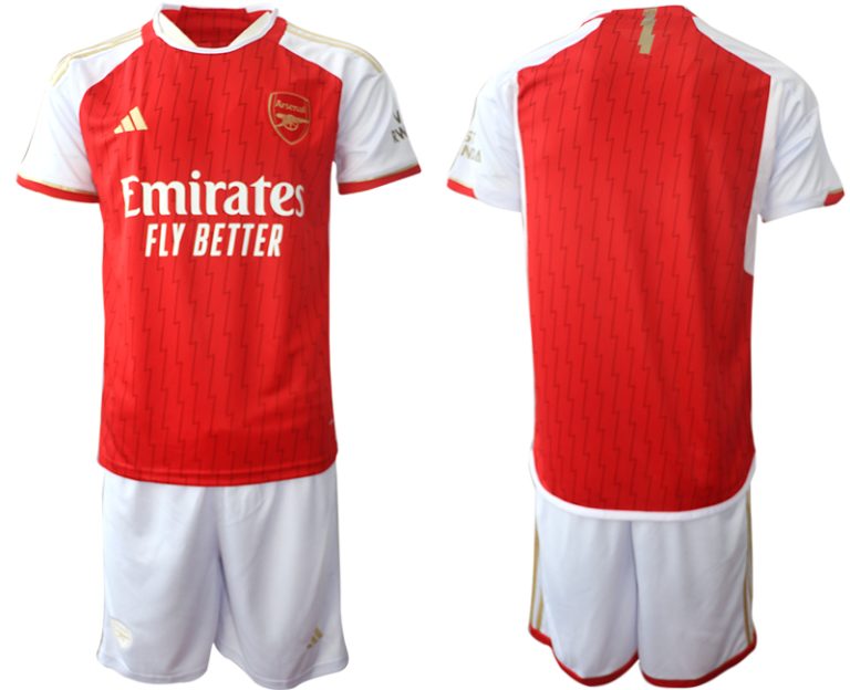 Günstige Herren Set Arsenal Heimtrikot 2023-24 rot-weiss Personalisierbar