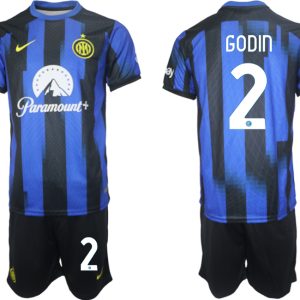 Herren Inter Milan Heimtrikot 2023-24 Günstige Fußball trikotsatz Diego Godin 2