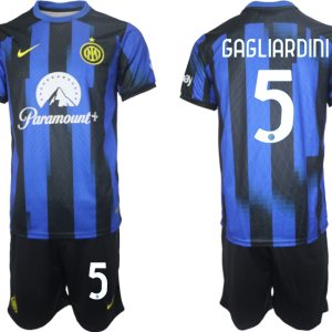 Herren Inter Milan Heimtrikot 2023-24 Günstige Fußball trikotsatz Roberto Gagliardini 5