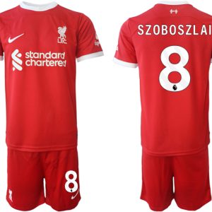 Herren Set Liverpool FC Heimtrikot 2023-24 rot Fußballtrikots Dominik Szoboszlai 8