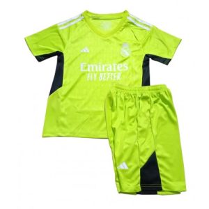 Kinder Torwart Heimtrikotsatz Real Madrid 2023-24 Fußballtrikot On Sale