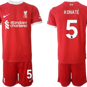 Liverpool FC Heimtrikot 2023-24 rot Günstige Fußballtrikots Trikotsatz Ibrahima Konate 5