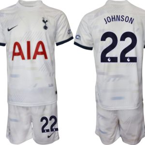 Günstige Fußballtrikots Herren Trikotsatz Tottenham Hotspur Heimtrikot 2023-24 Brennan Johnson 22