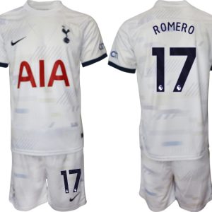 Günstige Fußballtrikots Herren Trikotsatz Tottenham Hotspur Heimtrikot 2023-24 Cristian Romero 17