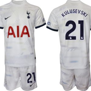 Günstige Fußballtrikots Herren Trikotsatz Tottenham Hotspur Heimtrikot 2023-24 Dejan Kulusevski 21